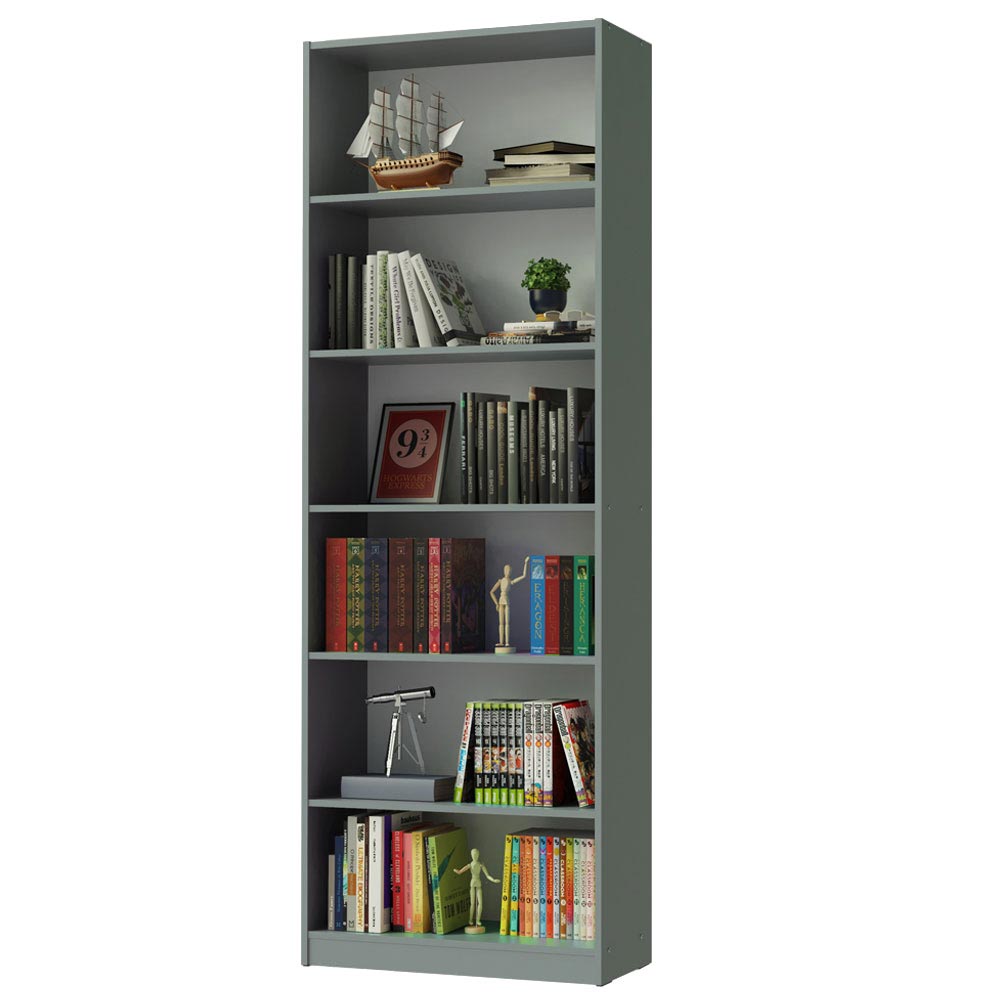 Biblioteca Organizador Madesa 6908 con 6 Nichos Gris