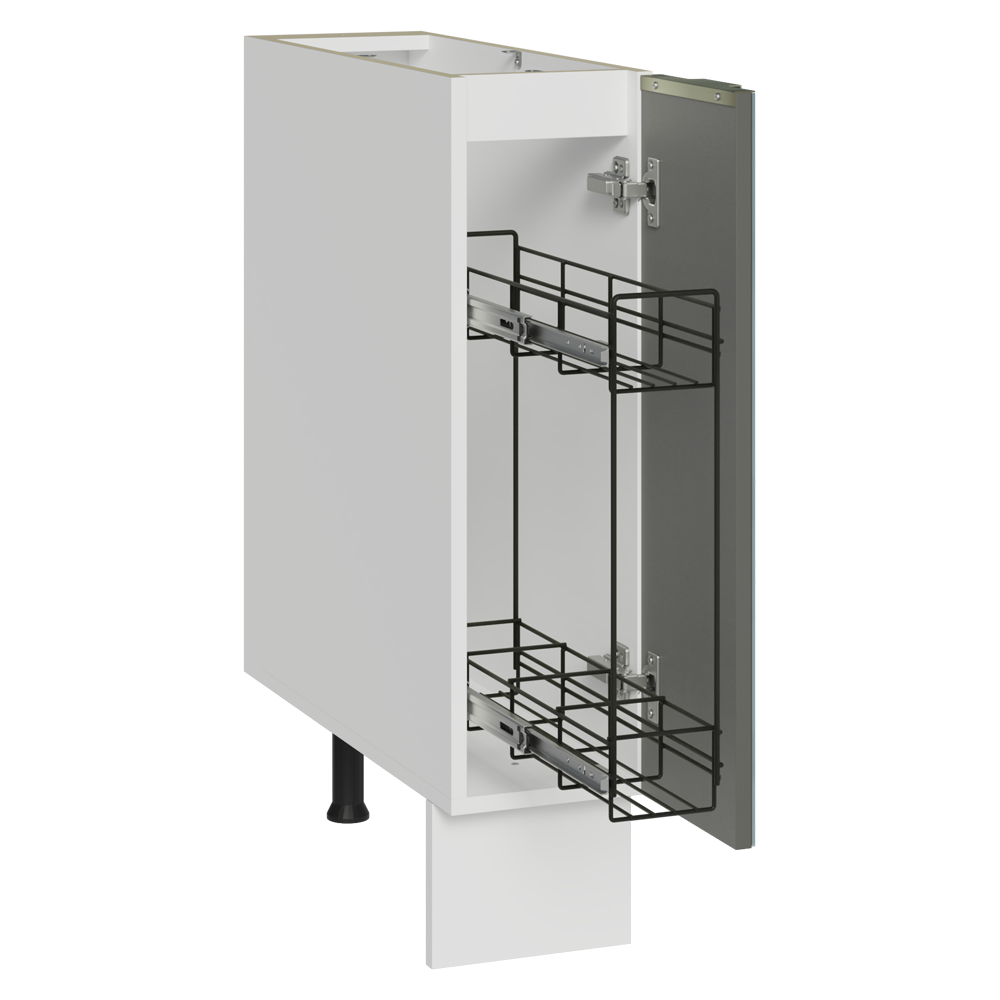 Especiero 20 cm X 60 cm, 1 puerta (Sin Mesada) Blanco/Gris Lux Madesa