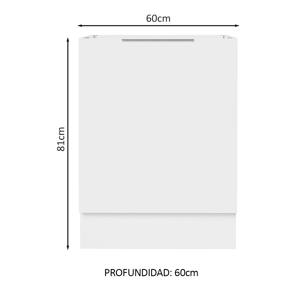 Bajo Mesada Cocina 60 x 60 cm 1 Puerta (Sin Mesada) Blanco Stella Madesa