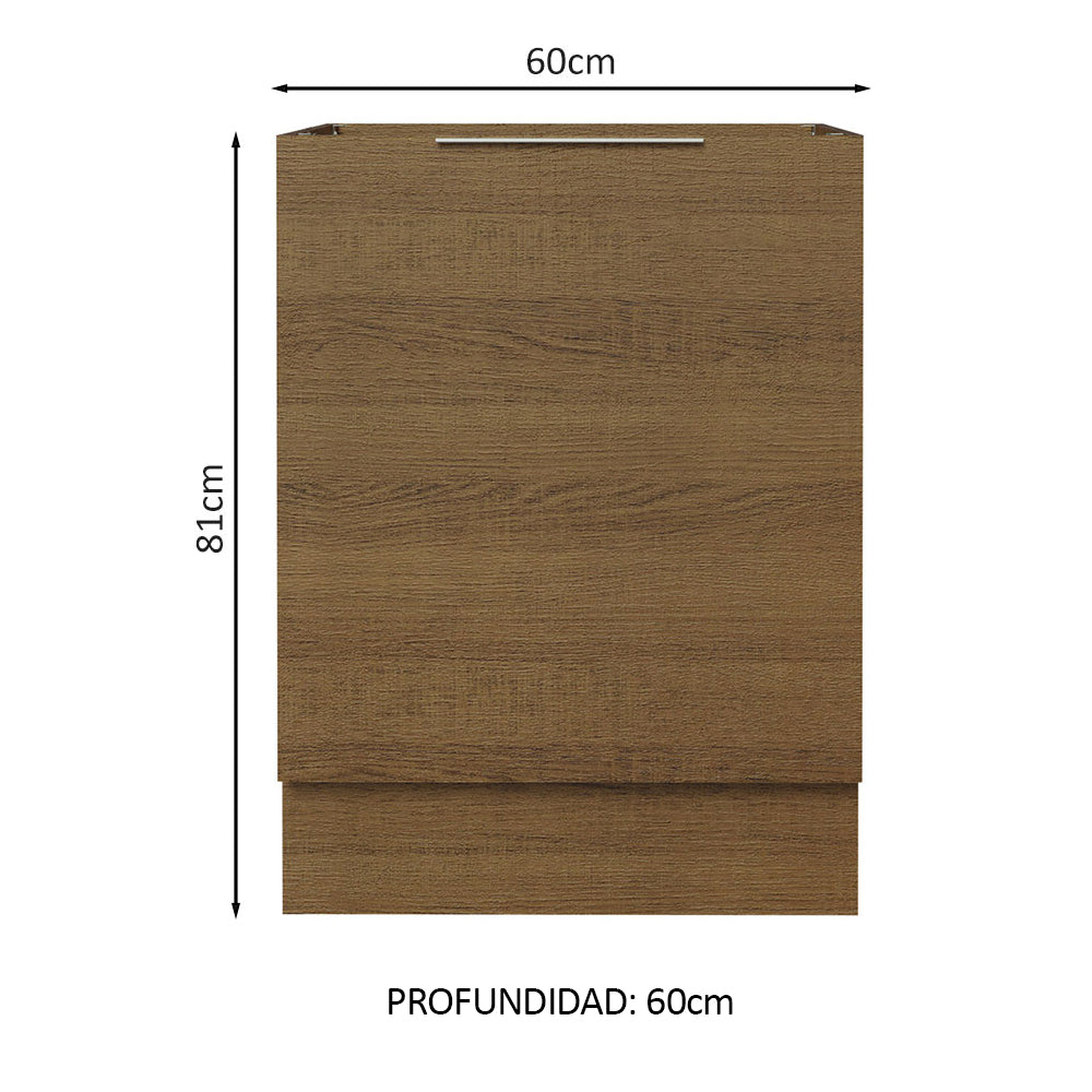 Bajo Mesada Cocina 60 x 60 cm 1 Puerta (Sin Mesada) Marrón Stella Madesa