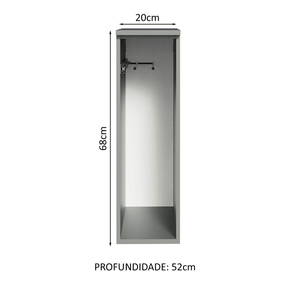 Bajo Mesada Porta repasador 20 cm Flotante Gris Nice