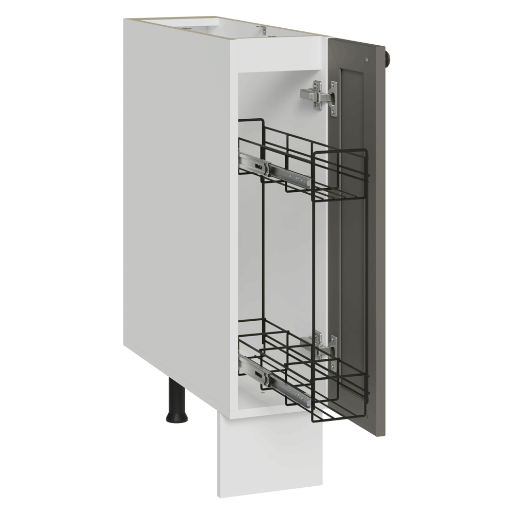 Bajo Mesada Especiero 20 cm 1 Puerta (Sin Mesada) Blanco/Gris Vik