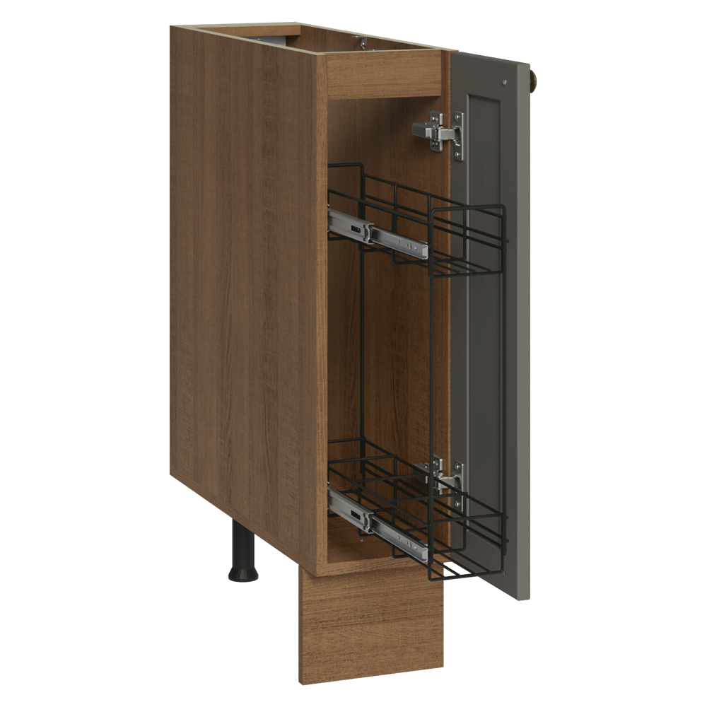 Bajo Mesada Especiero 20 cm 1 Puerta (Sin Mesada) Marrón/Gris Vik