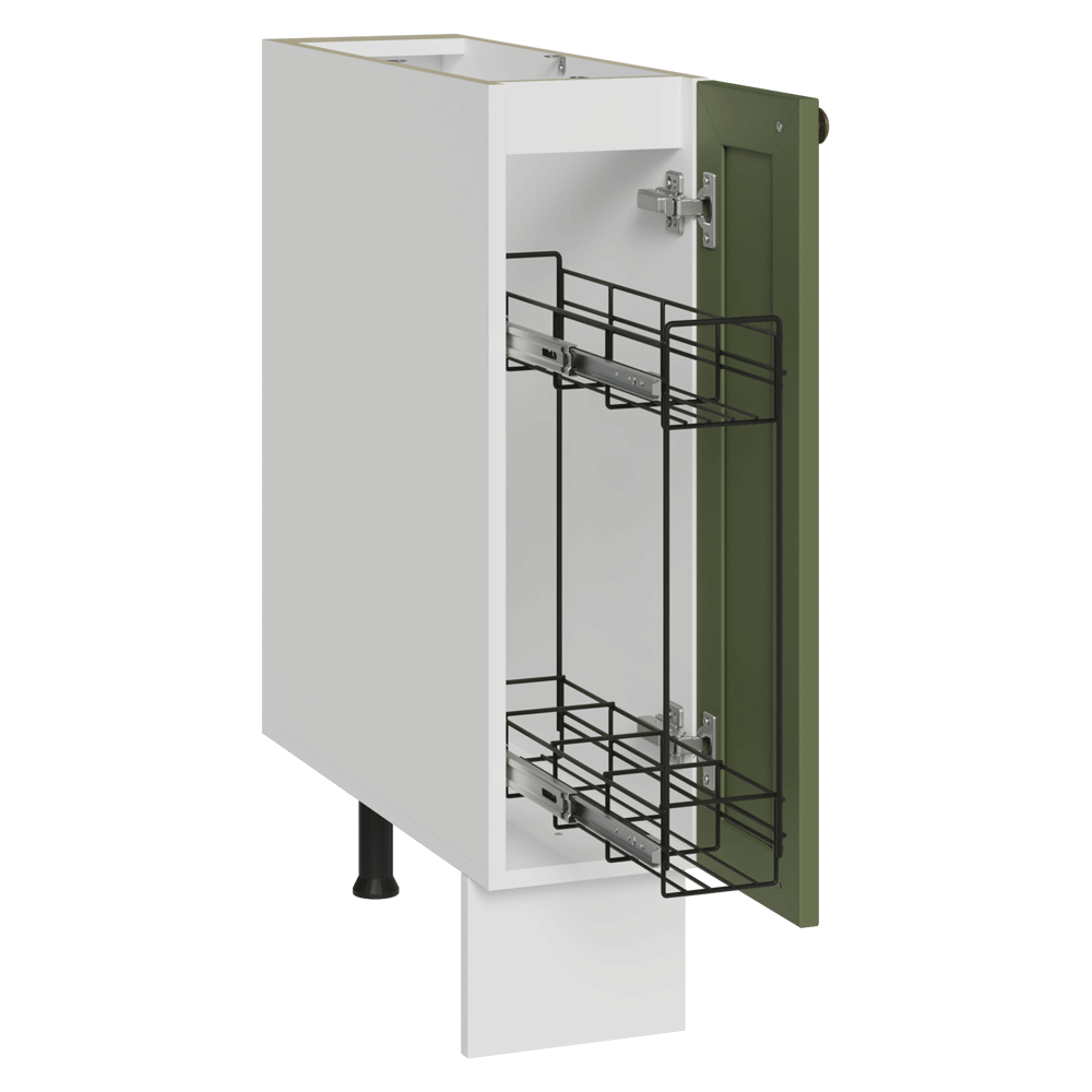 Bajo Mesada Especiero 20 cm 1 Puerta (Sin Mesada) Blanco/Verde Vik