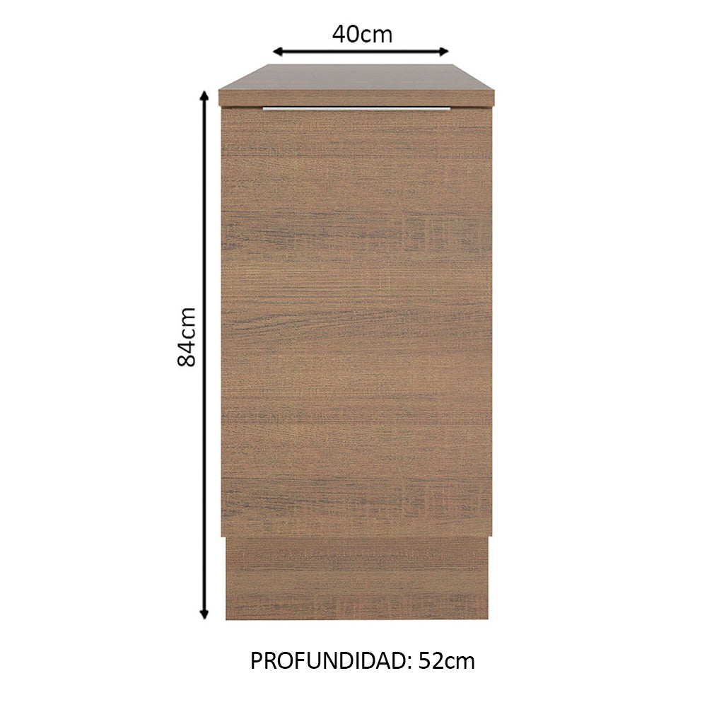 Bajo Mesada Cocina 40 cm 1 Puerta Marrón Stella Madesa