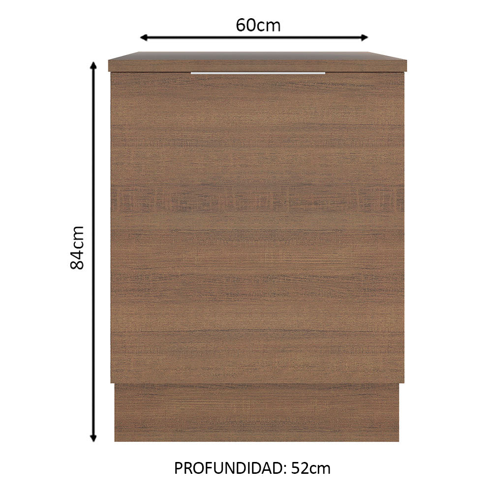 Bajo Mesada Cocina 60 cm 1 Puerta Marrón Stella Madesa