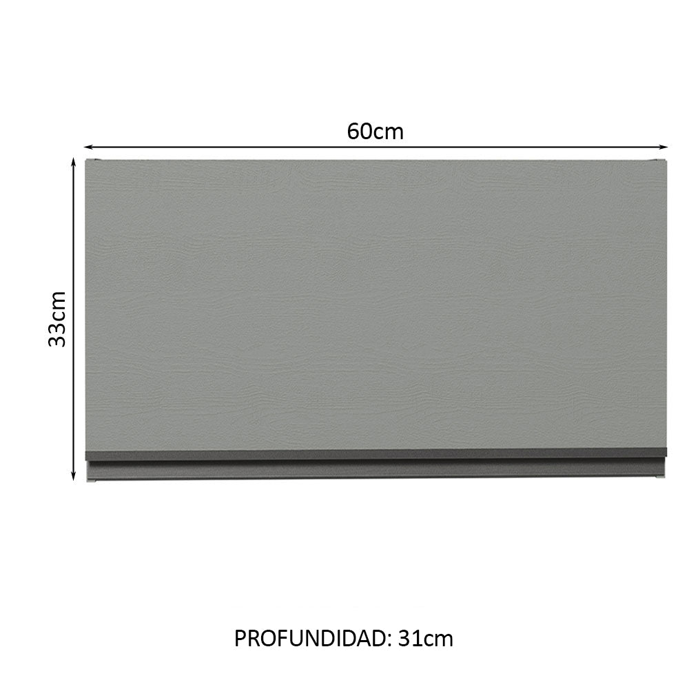 Alacena 60 cm 1 Puerta Rebatible Nice Gris