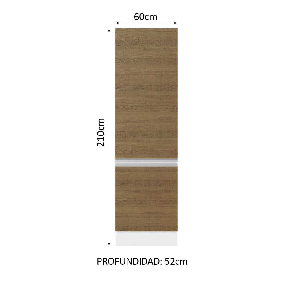 Despensero 100% MDF 60 cm 2 Puertas Blanco/Marrón Acordes Madesa