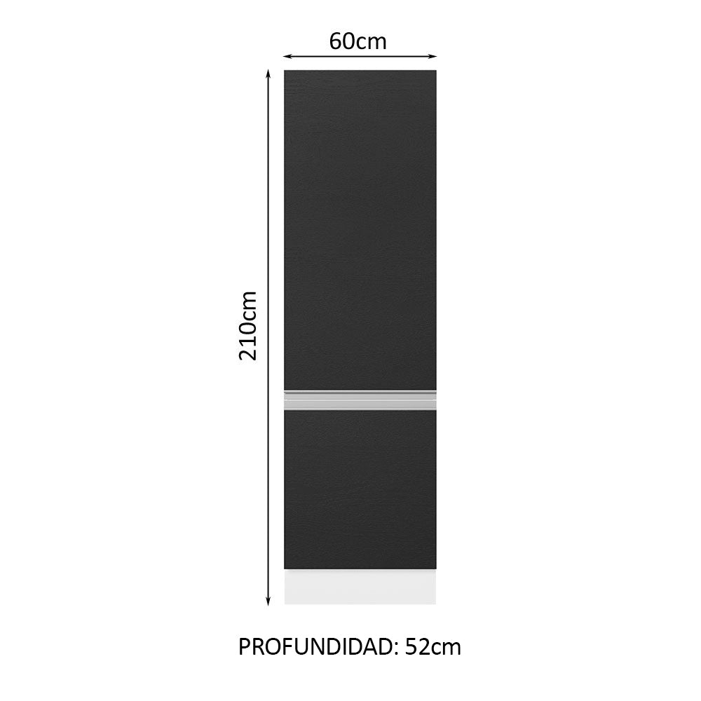 Despensero 100% MDF 60 cm 2 Puertas Blanco/Negro Acordes Madesa