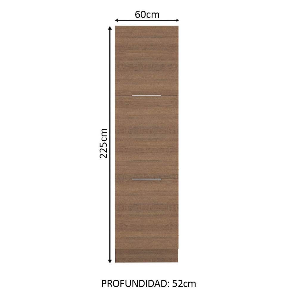 Despensero 60 cm 3 Puertas Marrón Stella Madesa