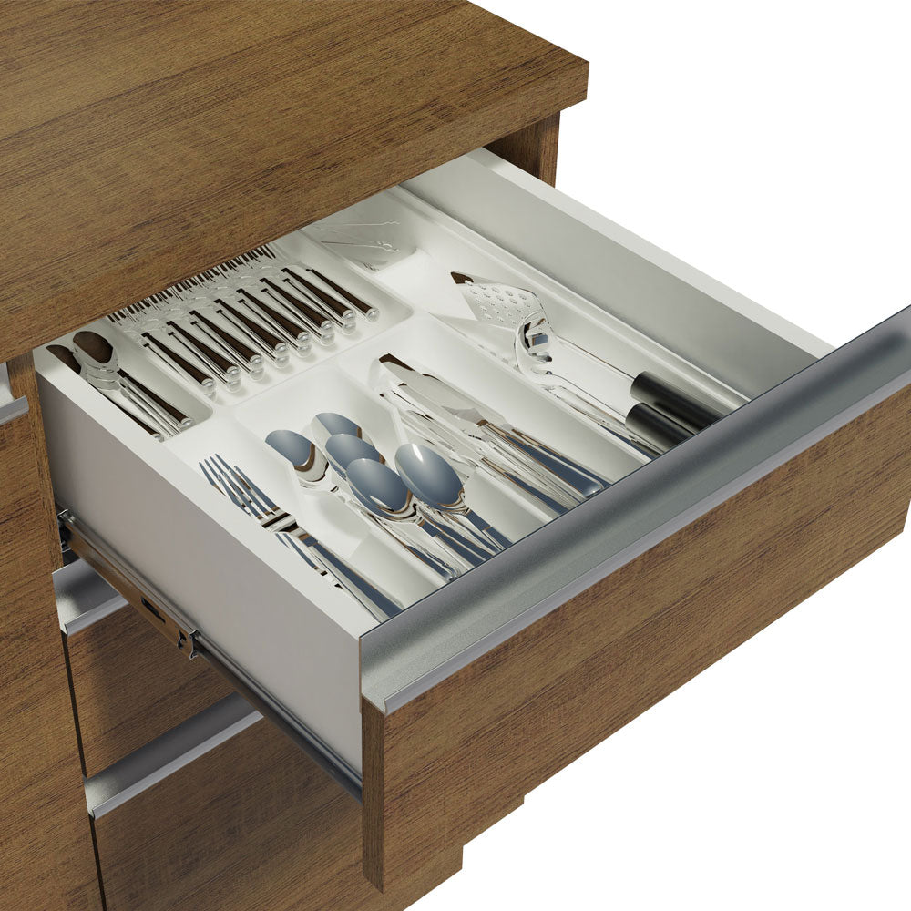Organizador de Cubiertos para Bajo Mesada Cocina Blanco Madesa