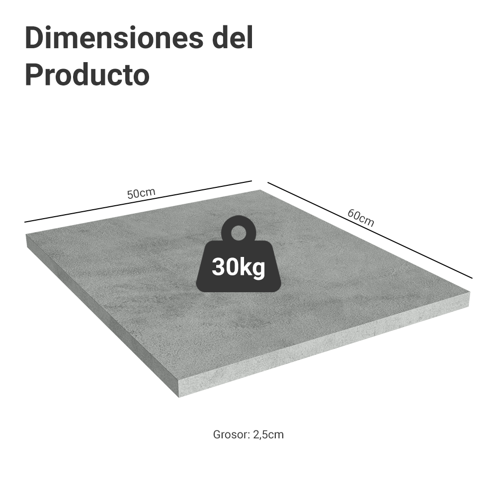 Mesada 50x60cm, para Agata, Glamy, Lux, Stella y Vik Gris