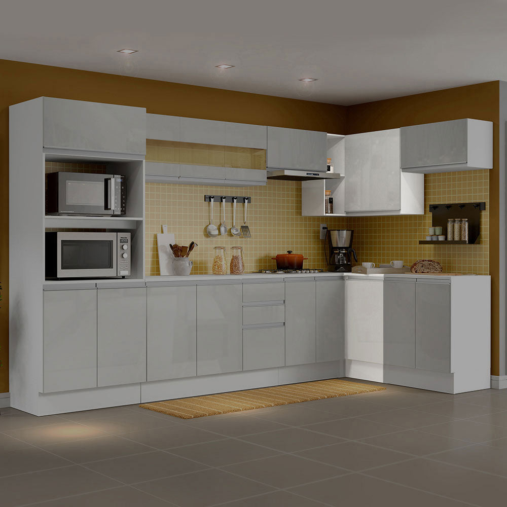Combo de rincón Madesa Smart 100% MDF 2 Puertas y Nicho Puertas Blanco Brillante