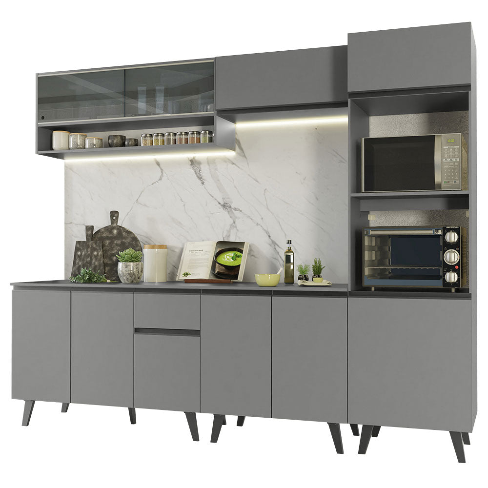 Combo Completo de Cocina 260 cm Gris Nice Madesa 06