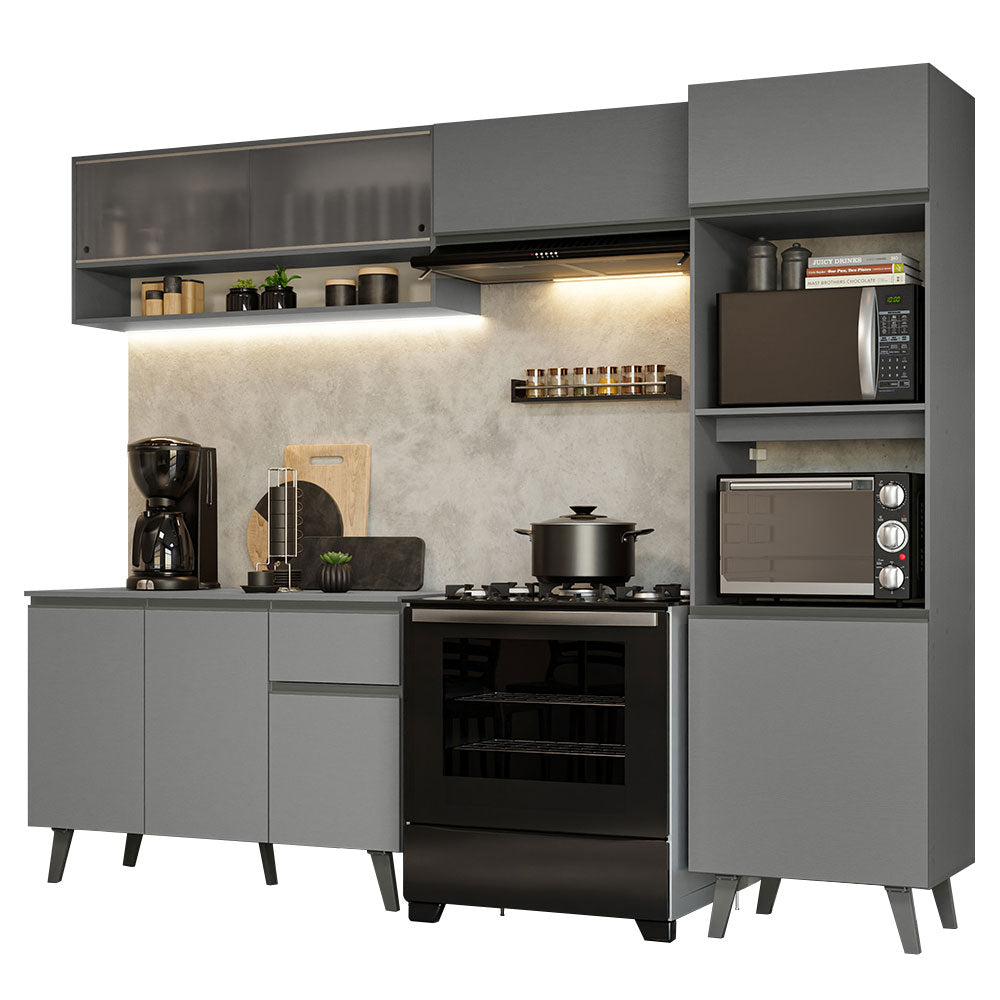 Combo Completo de Cocina 260 cm Gris Nice Madesa 09