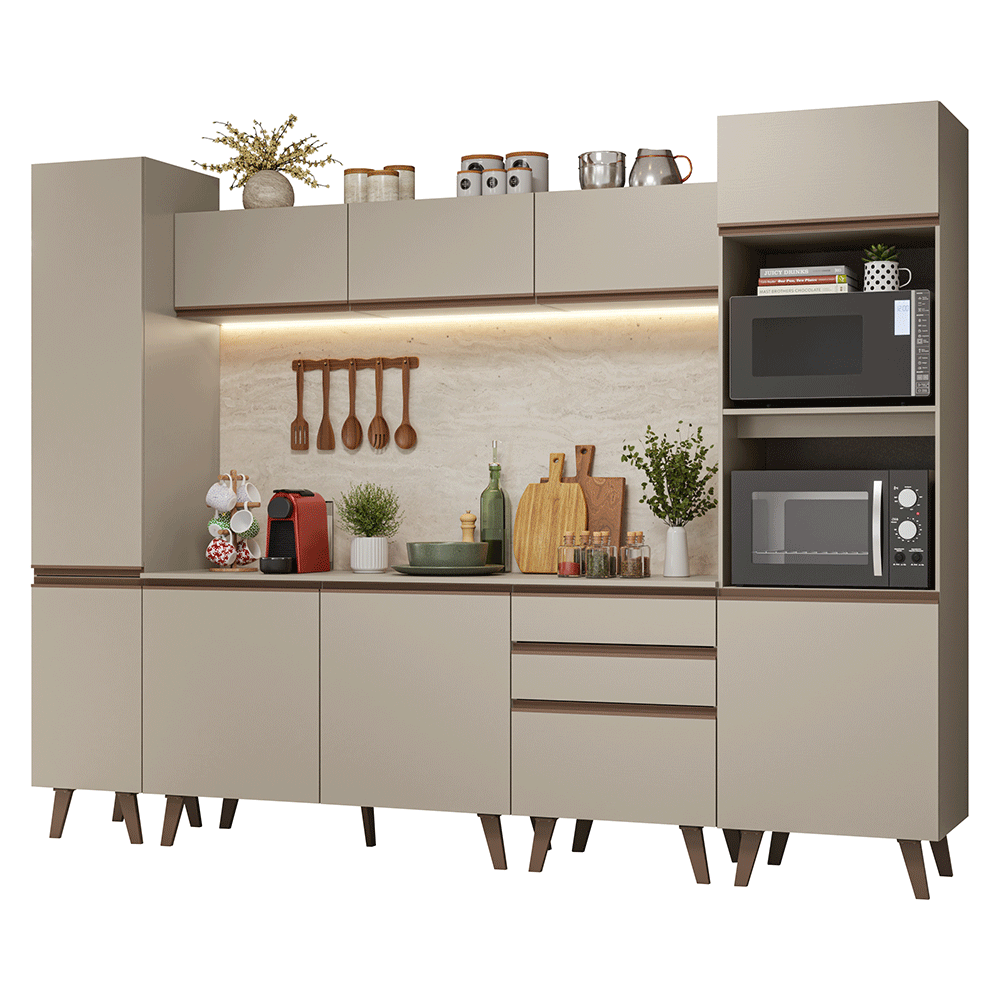 Combo completo de Cocina 280cm Crema Nice 01