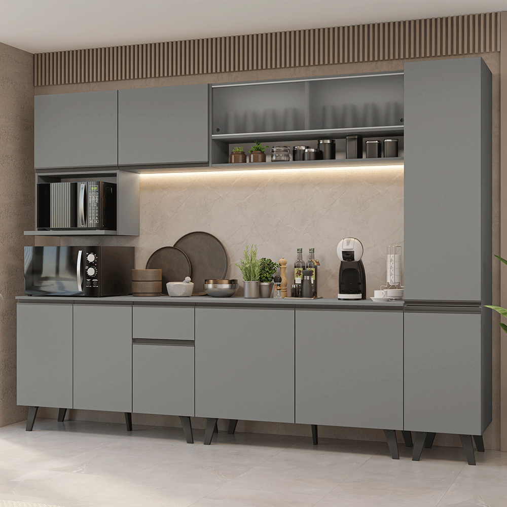 Combo completo de Cocina 280 cm Gris Nice Madesa 02