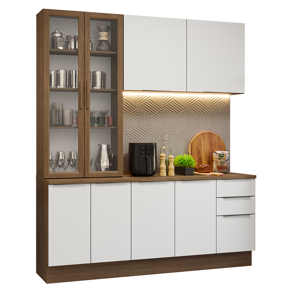 Combo completo de Cocina con Cristalero 190 cm Madesa Stella MB 11
