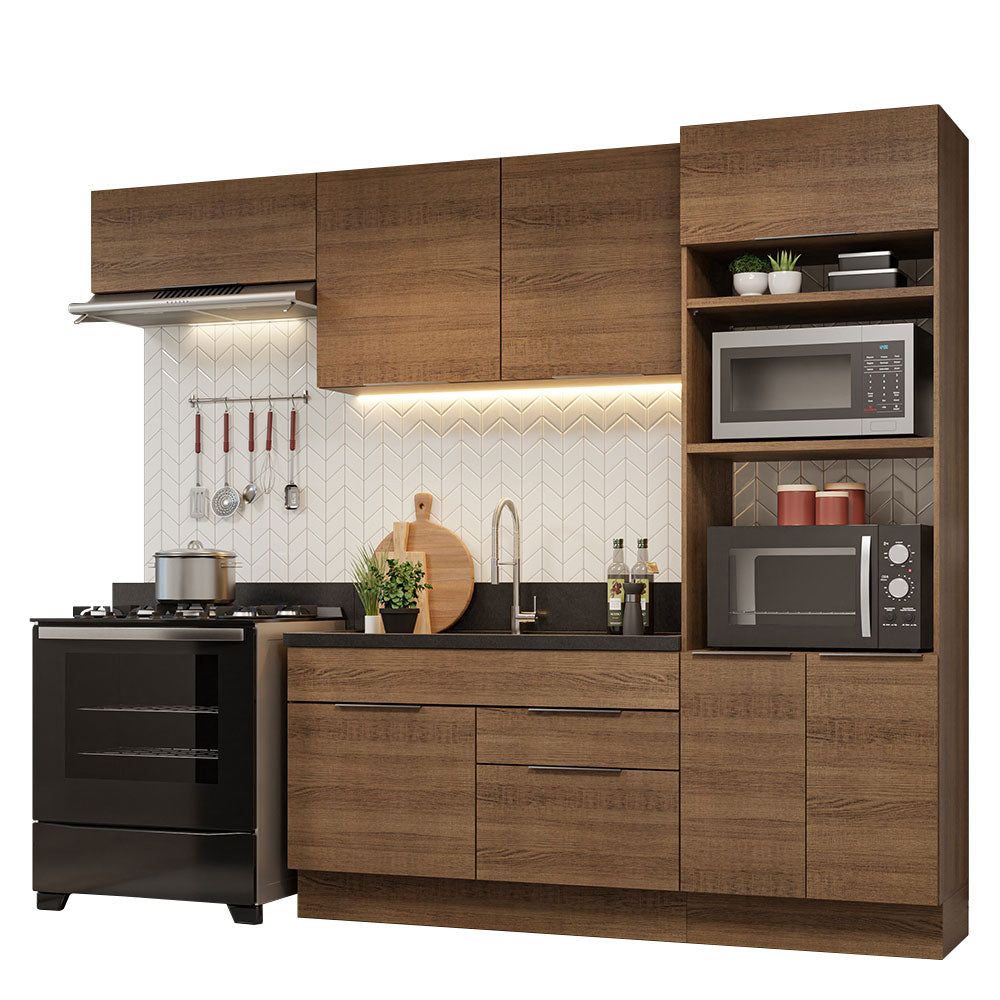 Combo Completo de Cocina 270 cm Marrón Stella Madesa 10