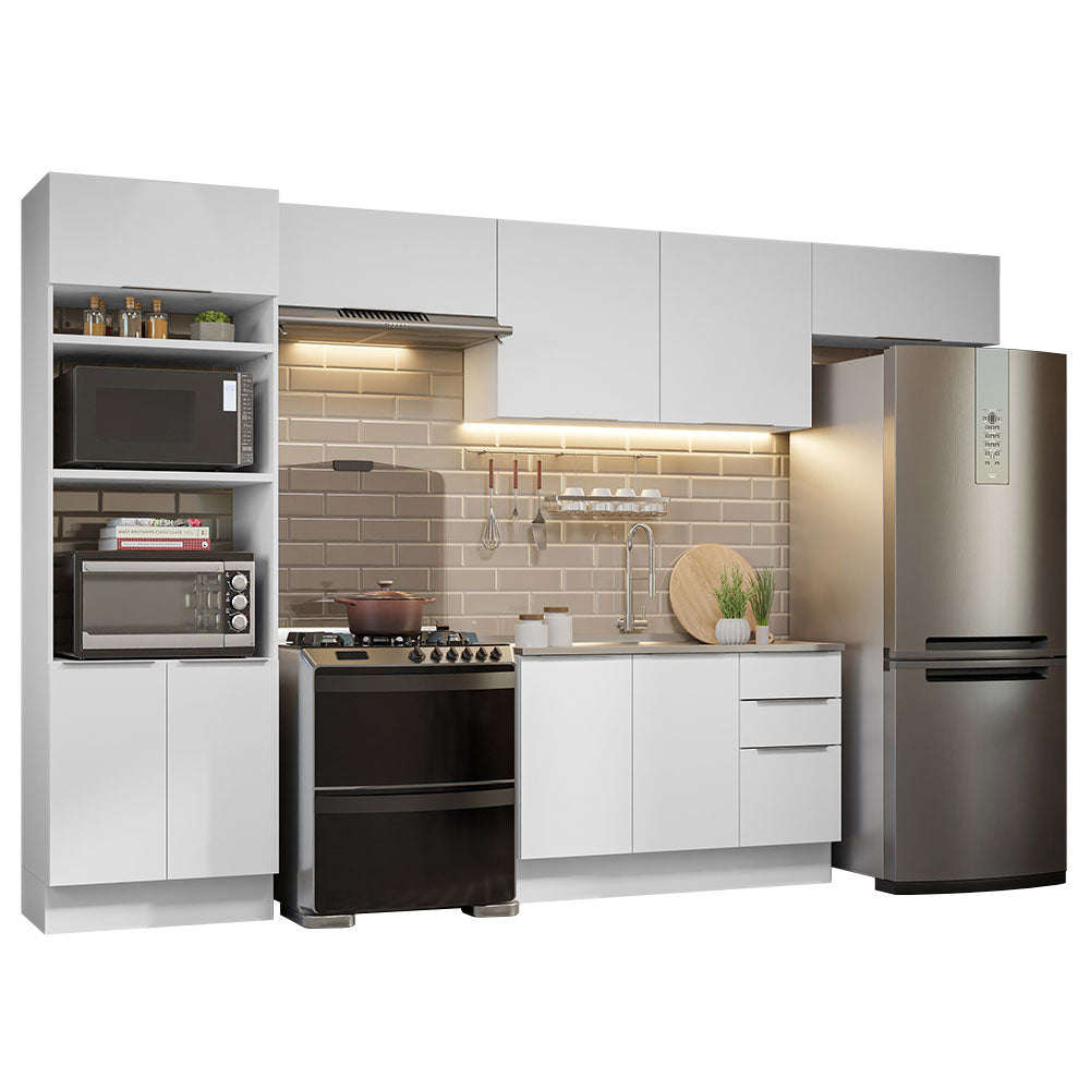 Combo Completo de Cocina 350 cm Blanco Stella Madesa 01