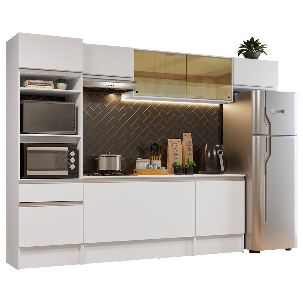 Combo completo de Cocina 300cm Blanco Diamante Madesa 02