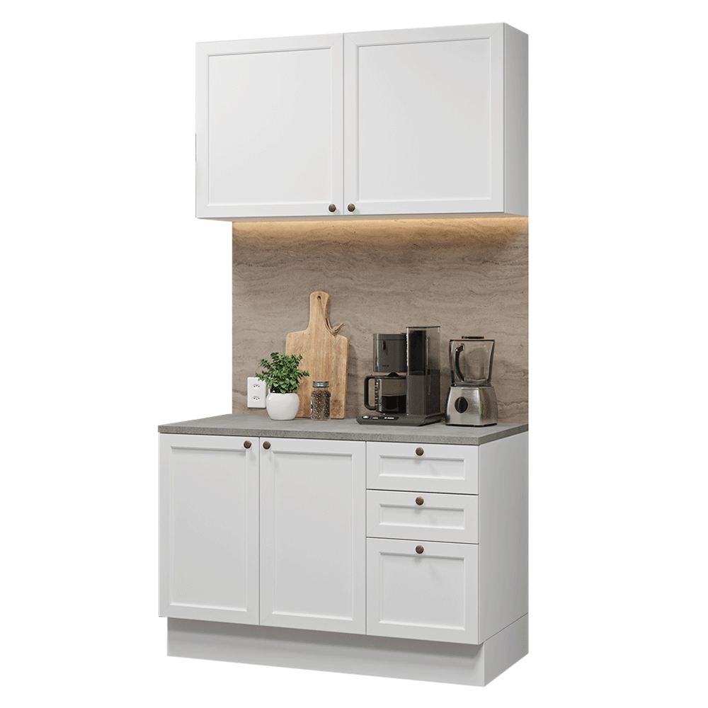 Cocina Compacta 120 cm Vik Blanco 01