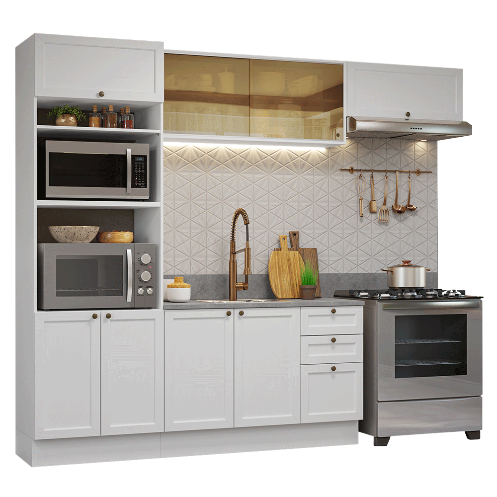 Combo de Cocina 270 cm Vik Blanco 04