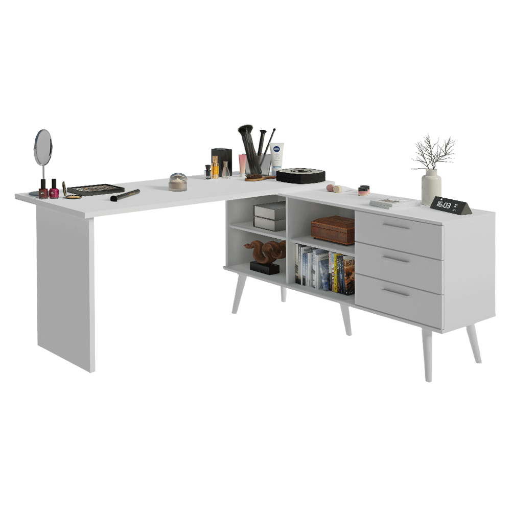 Tocador de Esquina para Maquillaje o Escritorio Madesa BB