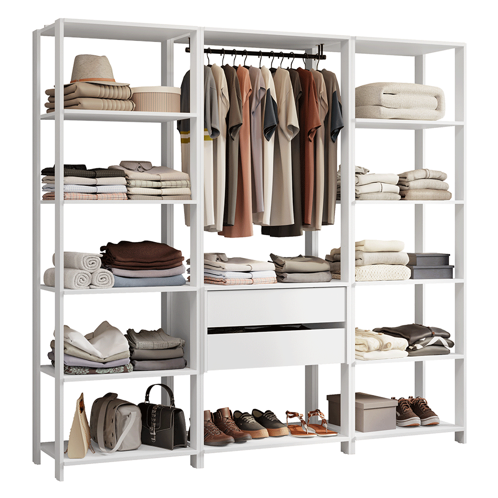 Placard Modulado 188 cm 2 Cajones Valencia Blanco