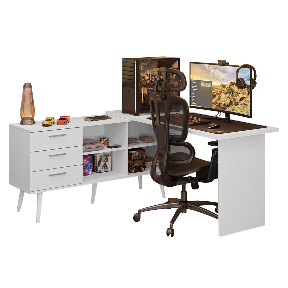 Escritorio Esquinero Madesa Lisboa a Gamer BB