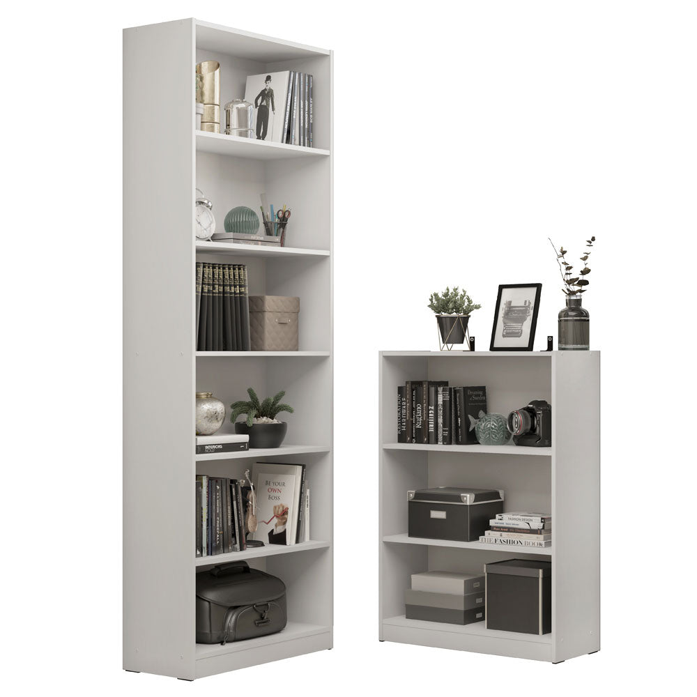 Kit Biblioteca Madesa Estante Librero 6908 + Estante Librero 6907 Blanco