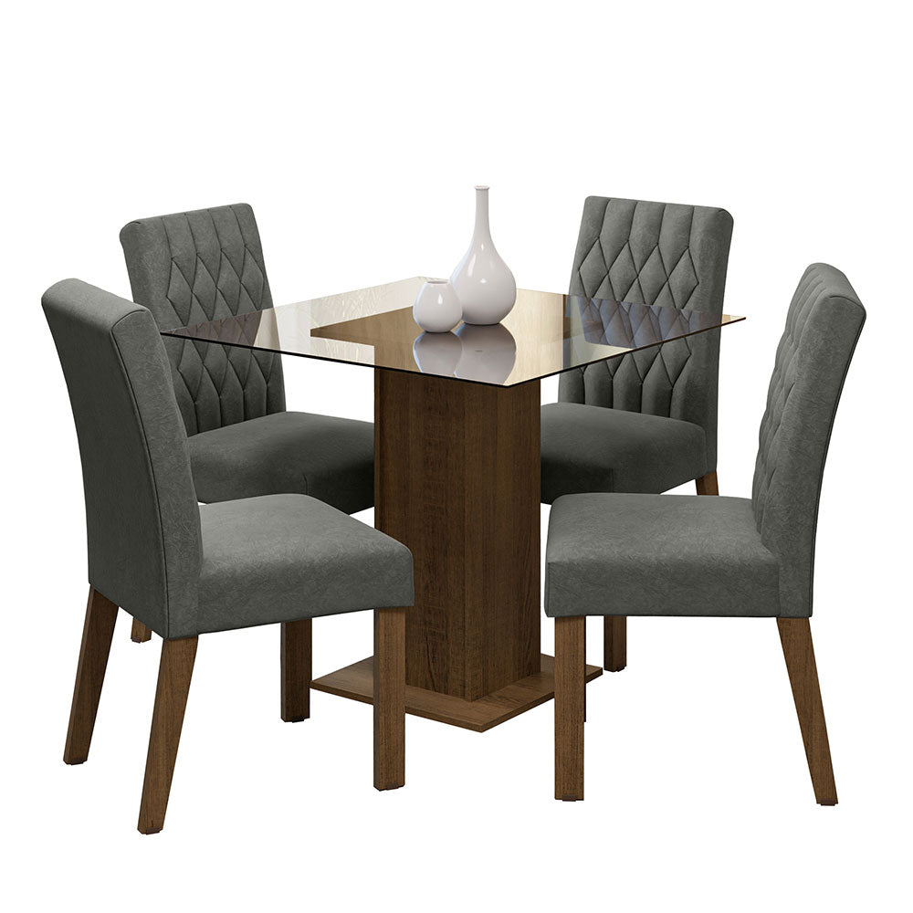 Juego de Comedor con Mesa y 4 Sillas Madesa Noemi MP