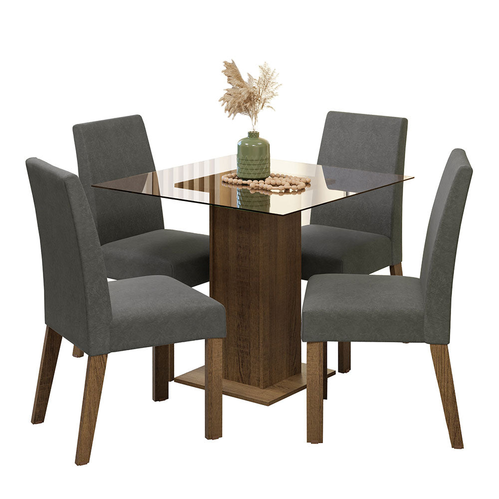 Juego de Comedor con Mesa y 4 Sillas Madesa Ivy MP