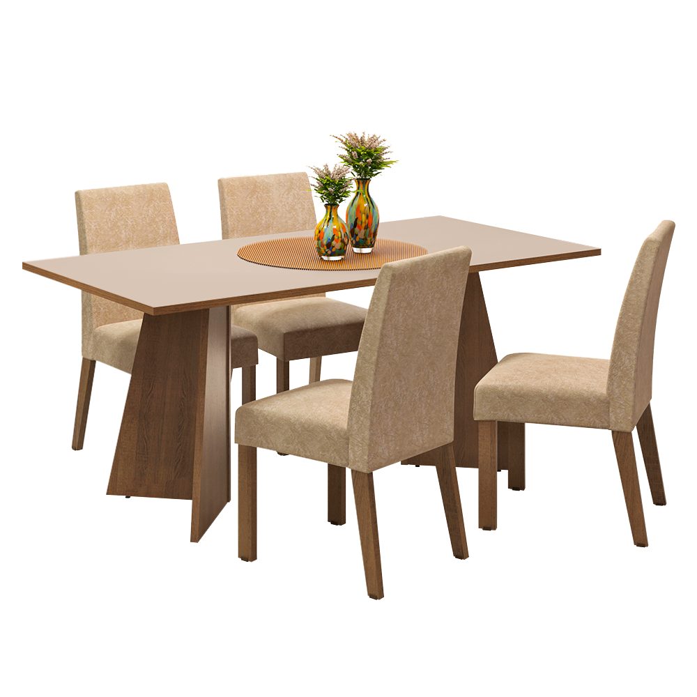 Mesa de Comedor con Mesa y 4 Sillas April Madesa MC