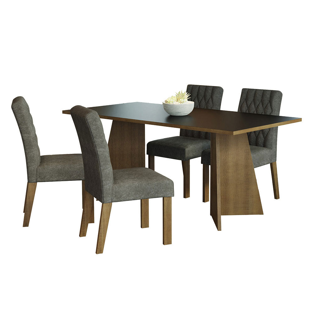 Juego de Comedor con Mesa y 4 Sillas Madesa Ruby MG