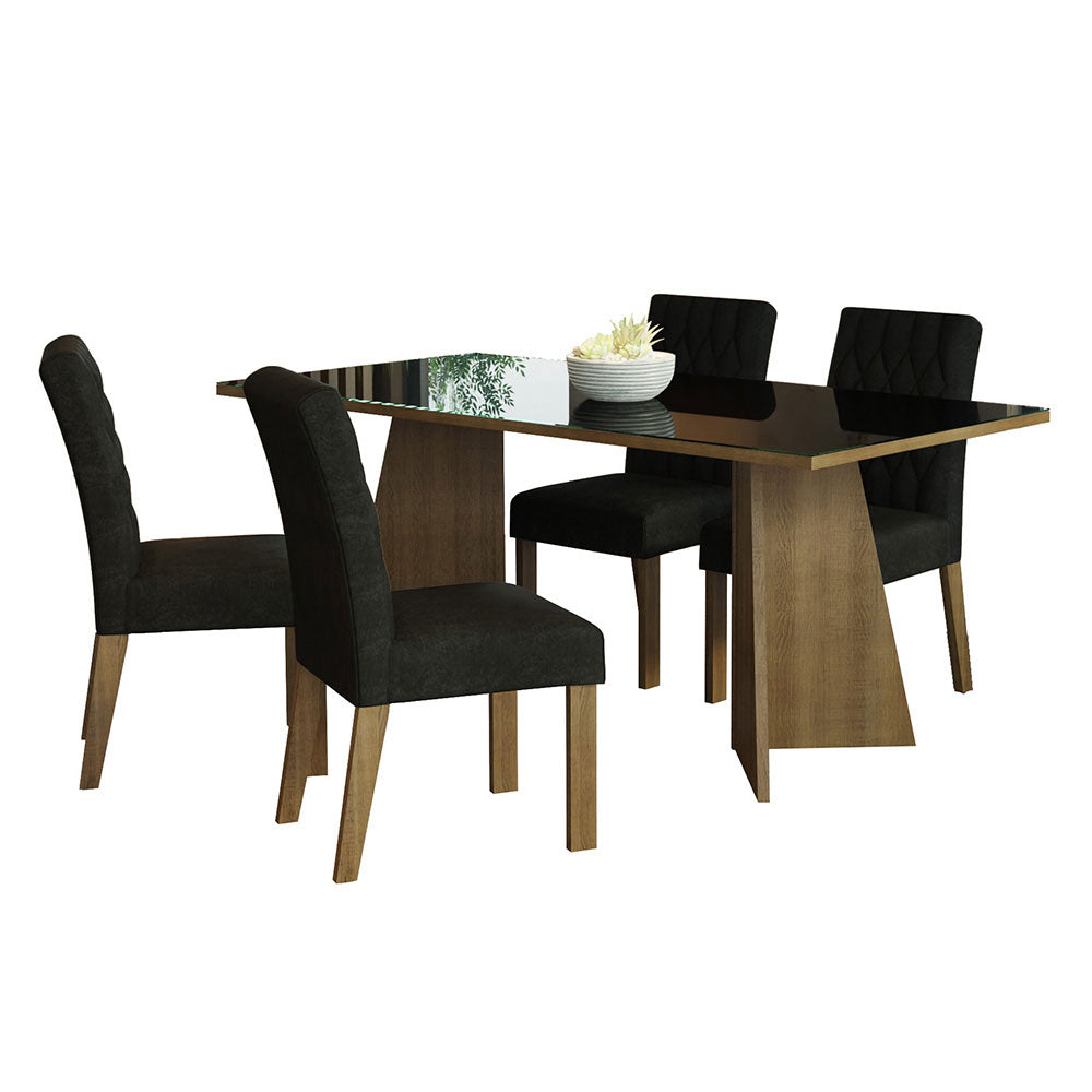 Mesa de Comedor con Mesa y 4 Sillas Harper Madesa MN