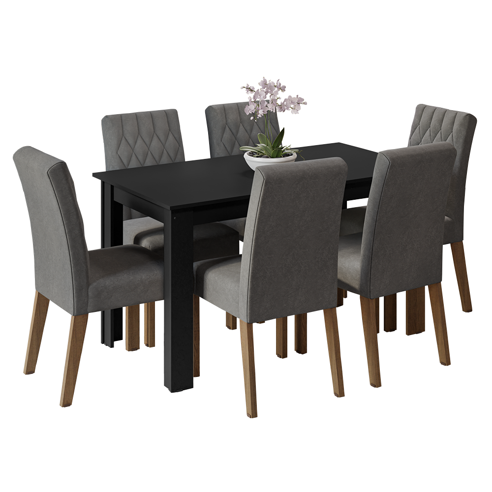 Juego de Comedor con Mesa y 6 Sillas Madesa Allegro GG