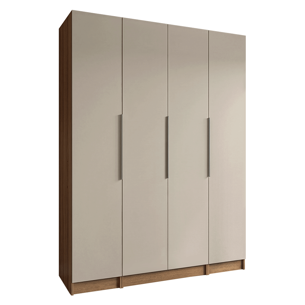 Placard Modular 160 cm 4 Puertas Marrón/Crema Neo Madesa