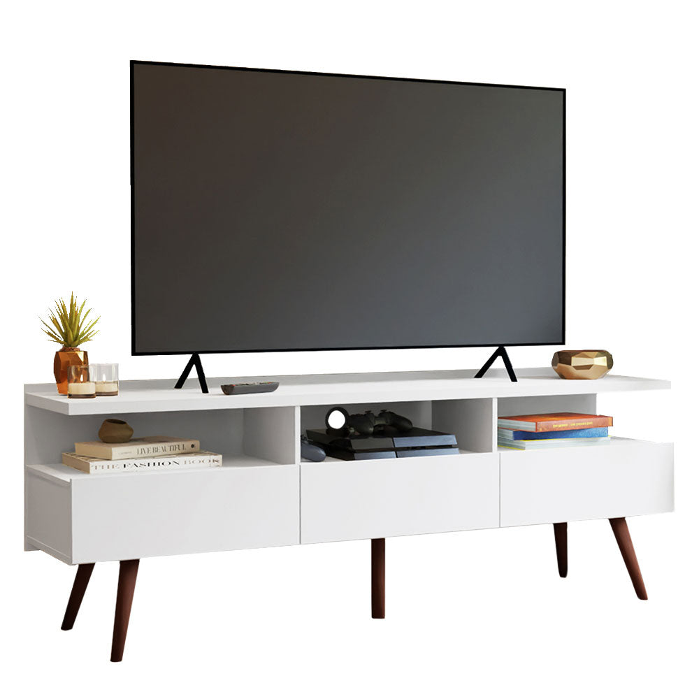 Rack para TV hasta 65 Pulgadas con patas Retro Blanco Londres Madesa