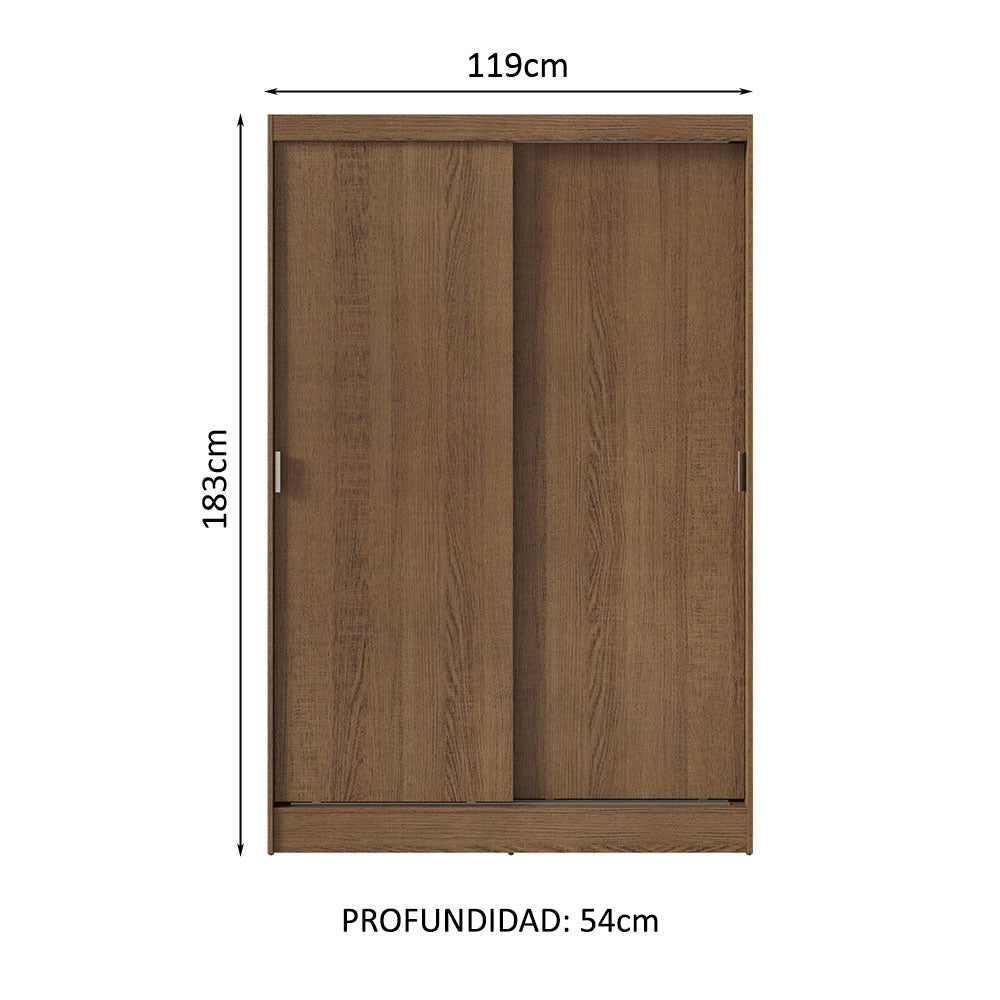 Placard Soltero Luke 2 Puertas Corredizas