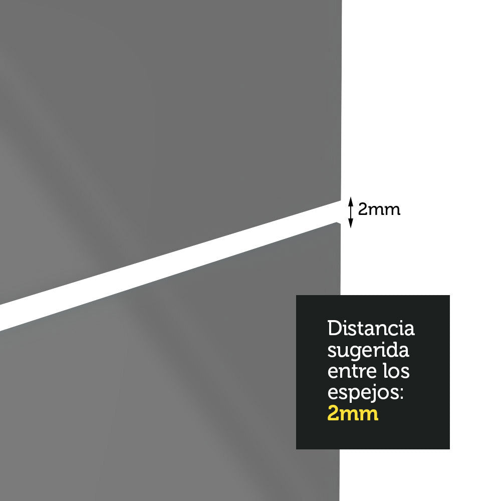 Kit con 3 Espejos de 60 x 49,5 cm para Placard