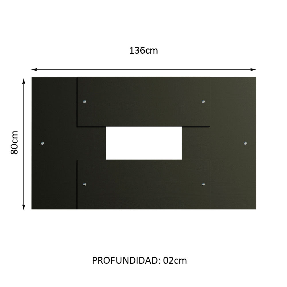 Panel de TV hasta 58 Pulgadas Madesa Negro