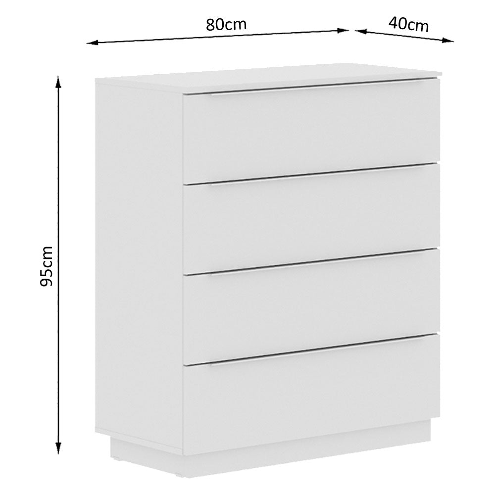 Chifonier 4 Cajones Blanco