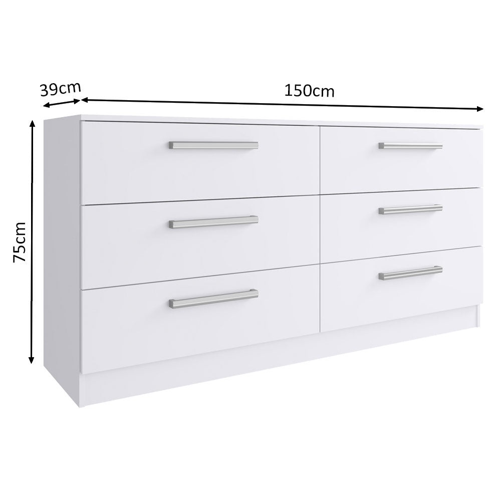 Chifonier Laura con 6 Cajones Blanco