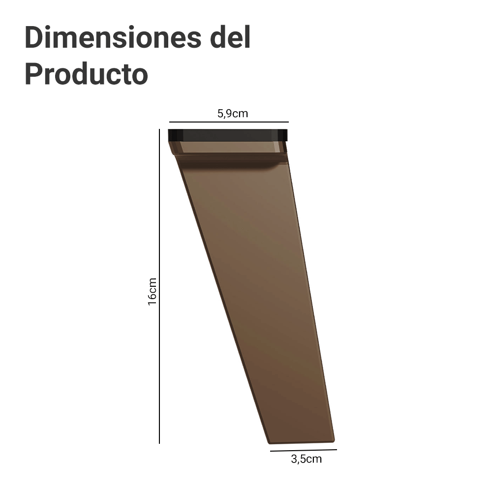 Kit con 4 Patas de Polipropileno Bronce para Cocinas Nice