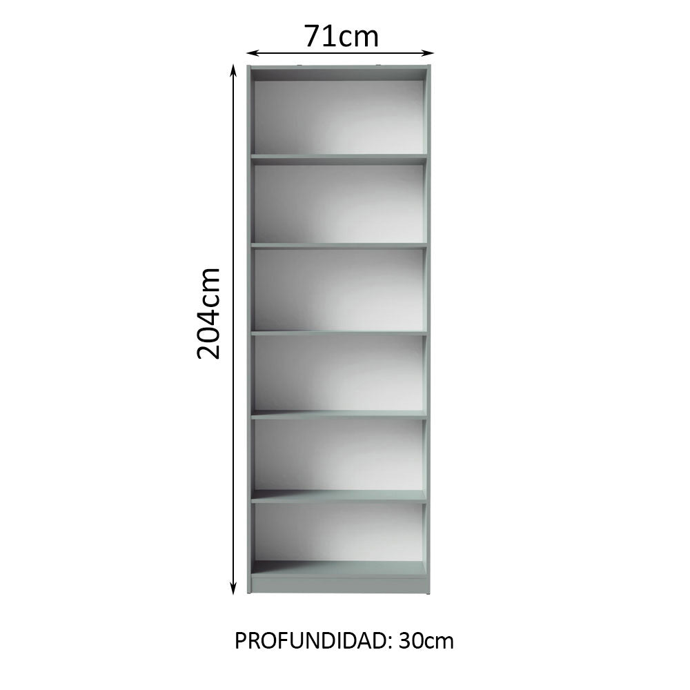 Biblioteca Organizador Madesa 6908 con 6 Nichos Gris