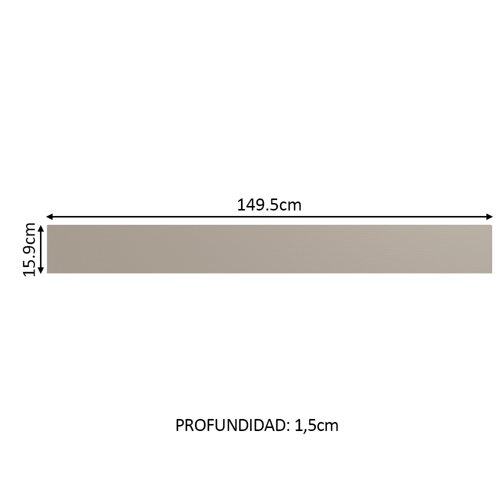 Frente Falsa para Bajo Mesada Madesa Agata 150 cm Crema
