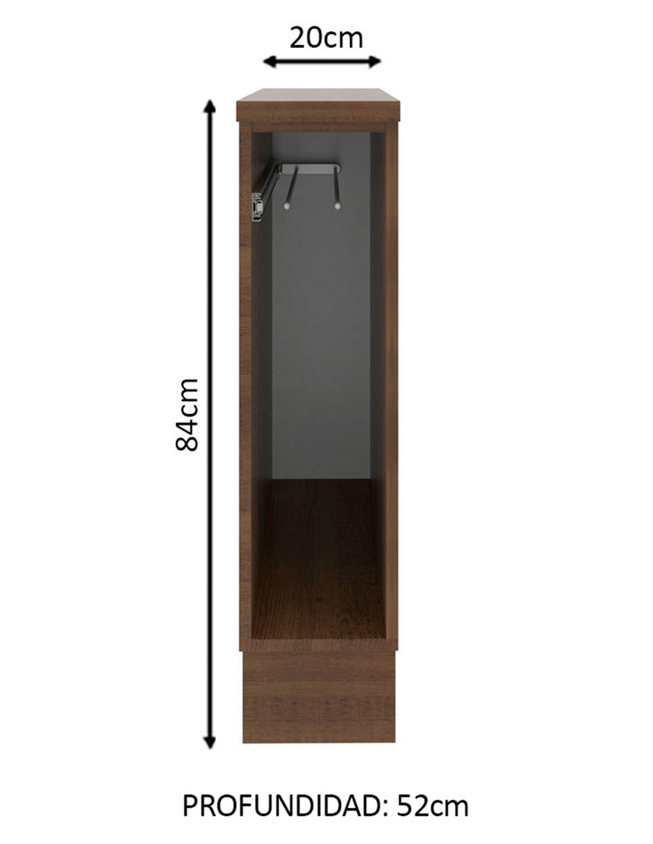 Porta repasador 20 cm Con Tapa Glamy, Agata y Stella Marrón