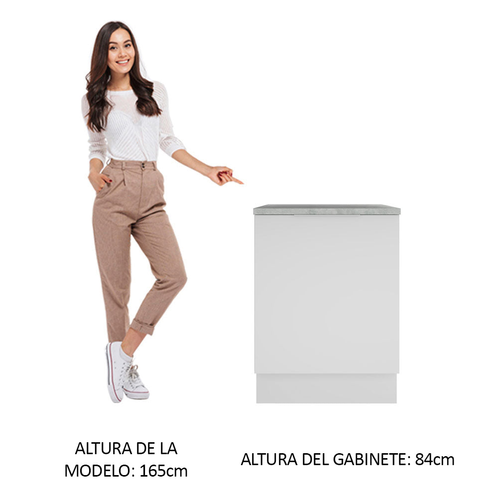 Bajo Mesada Cocina 60 cm 1 Puerta Blanco Stella Madesa