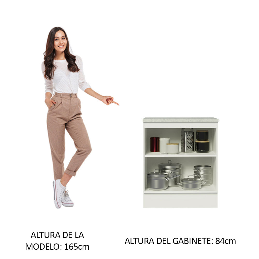 Bajo Mesada 70 cm Sin cajones 2 Puertas Stella Blanco